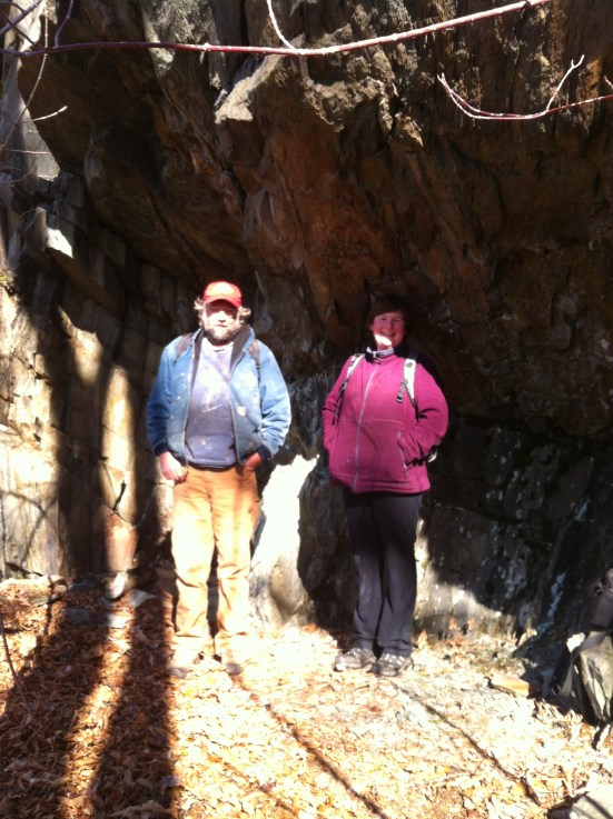 Steve and I in the ledge where we had out picnic lunch.