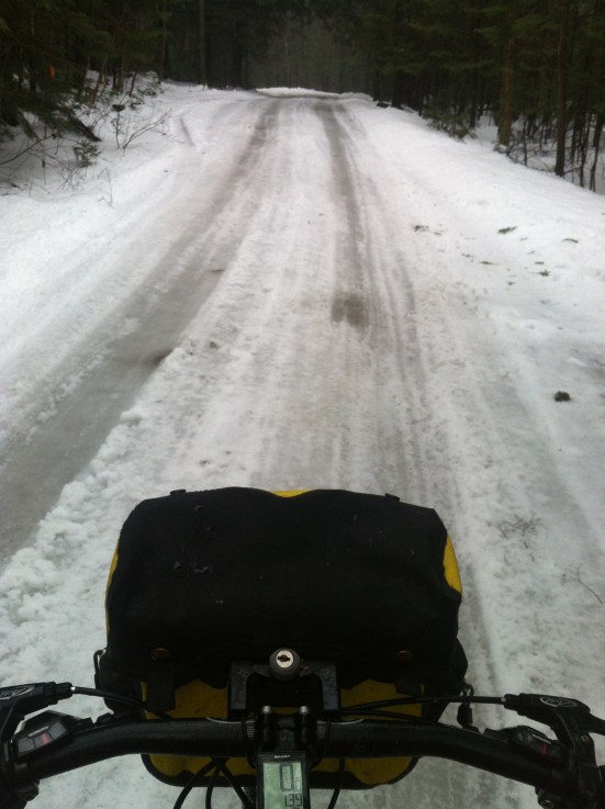 Went better on glare ice in the wheel track than the glare ice with 3 inches of slush in the middle of the road!