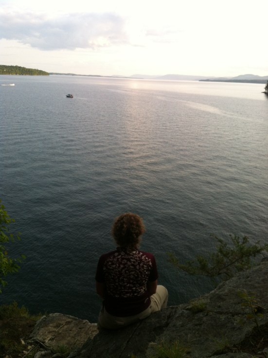 Relaxing as the sun begins to set.